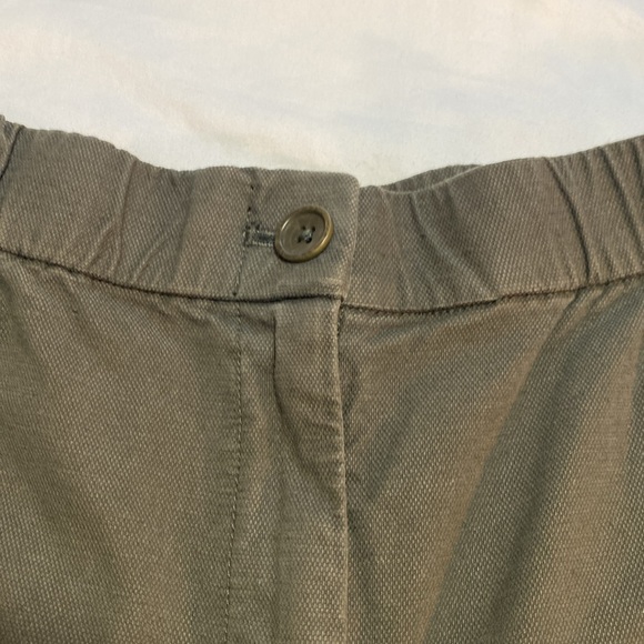 Eileen Fisher Forest Green Small Organic Cotton/Hemp Blend Boho Pants. - Picture 3 of 12